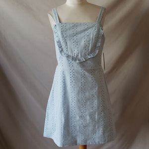 New CAD Blue Eyelet Dress
